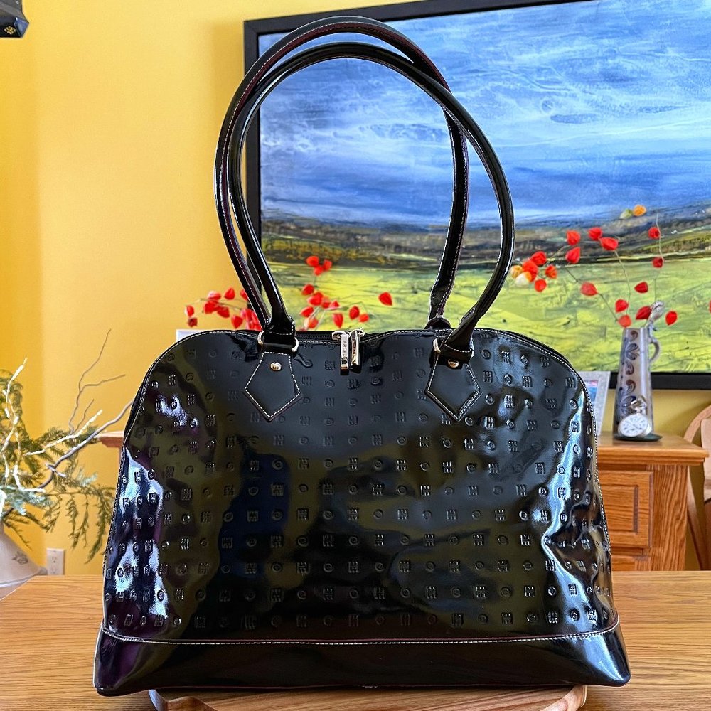 🇮🇹 ARCADIA Large Dome Patent Leather Bag - MADE IN ITALY